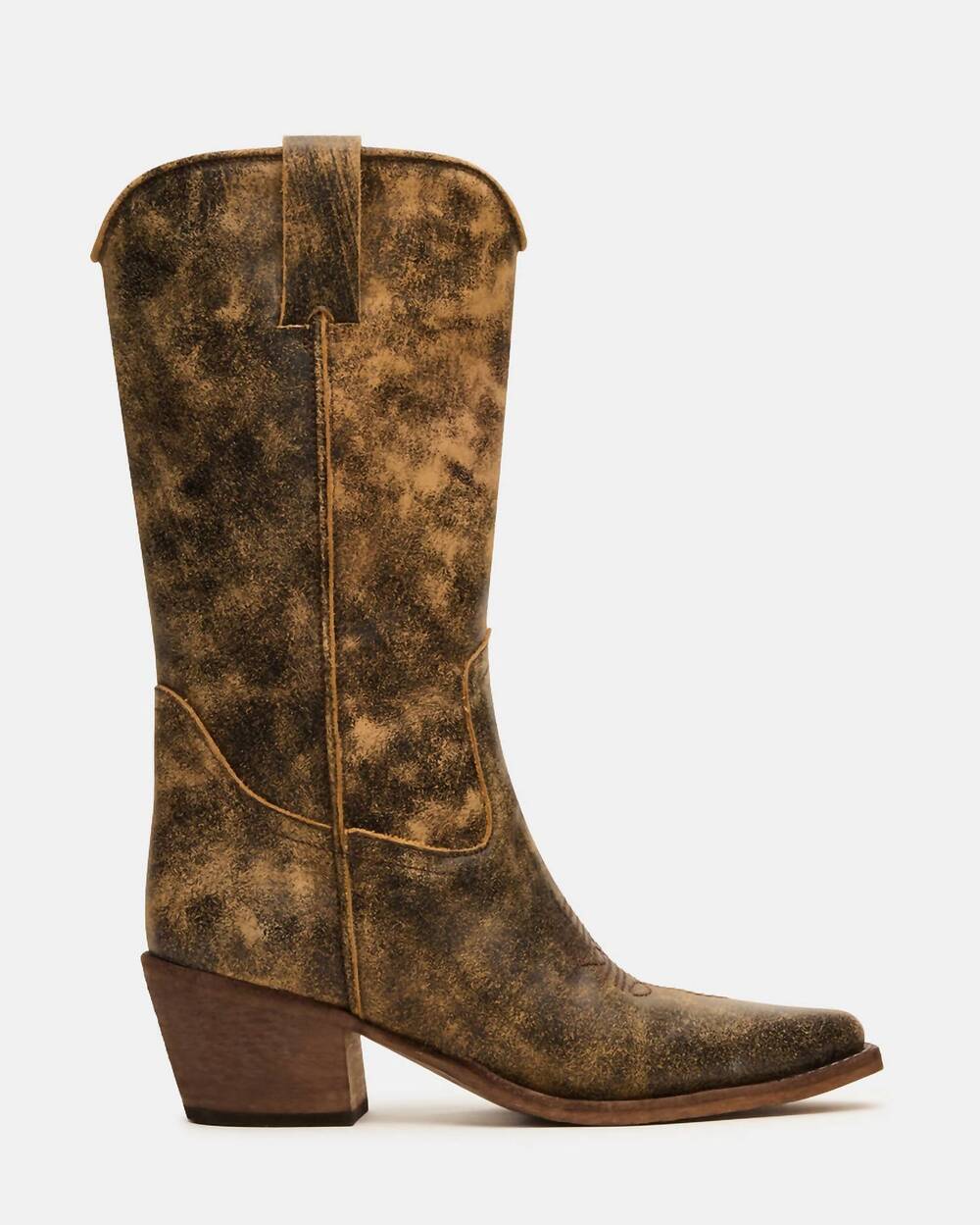 NEW STEVE MADDEN women's albany boots in brown distressed